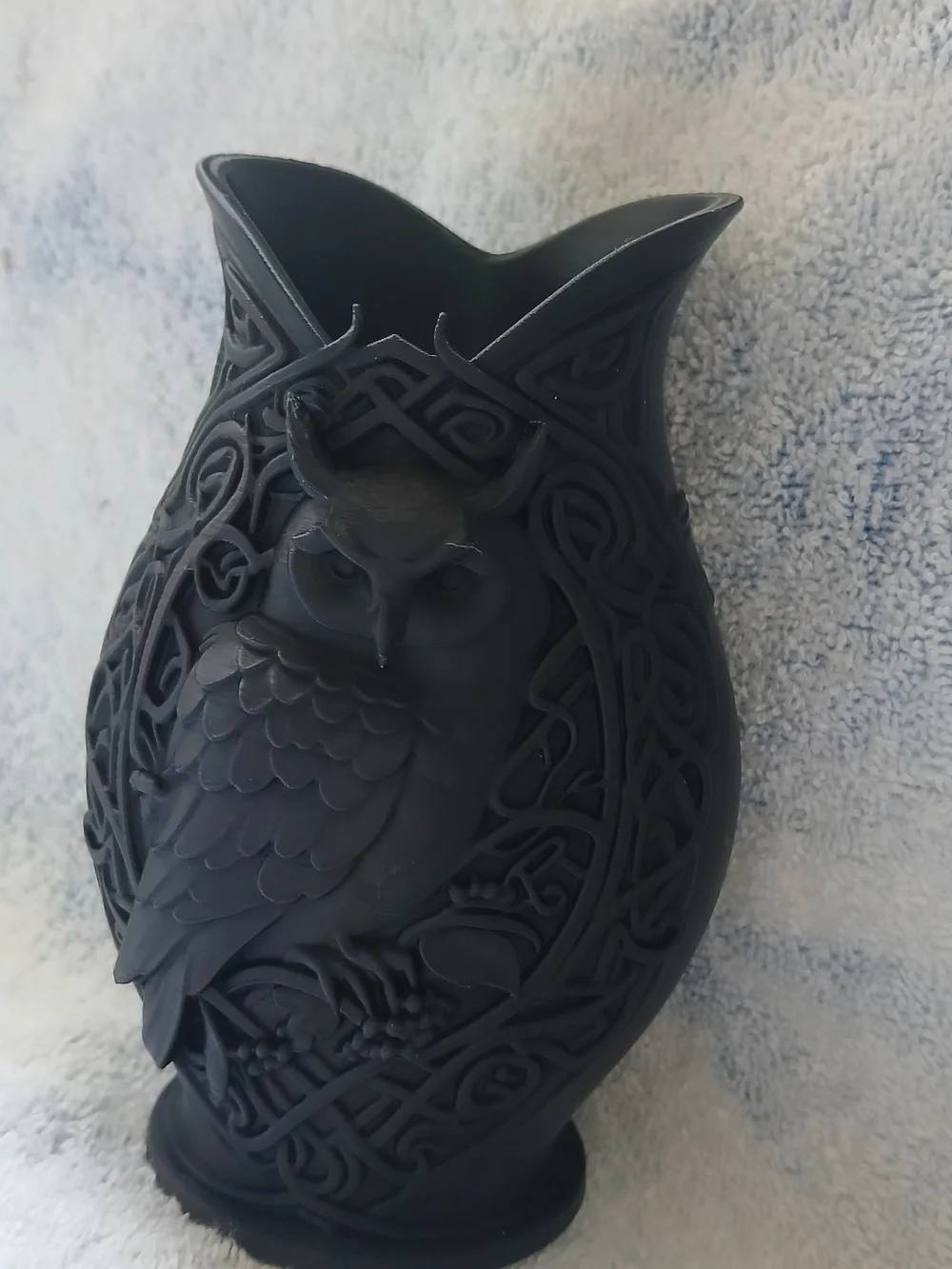 Hand Crafted Celestial Owl Vase or Makeup Brush Holder, Harry Potter Inspired!